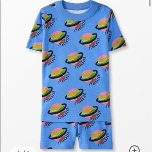 Hanna Andersson NWT Short John Pajamas In Organic Cotton Stargazer Print Size 3